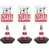 MFK Izgara Temalı Reklam ve Uyarı Dubası 3'lü - 3 Adet