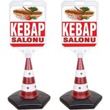 MFK Kebab Temalı Reklam ve Uyarı Dubası 2'li - 2 Adet