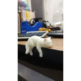 MFK KIRTASİYE Monitör Arkadaşım Uykucu Kedi Figürü - Masa Üstü ve Monitör Dekorasyonu | Minimal Dekoratif Kedi Biblo
