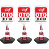 MFK Oto Elektrik Temalı Reklam ve Uyarı Dubası 3'lü