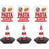 MFK Pasta Cafe Temalı Reklam ve Uyarı Dubası 3'lü