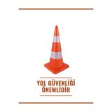 Mfk Pvc Trafik Konisi Duba 75 Cm Şerit Ayırma Esnek Uyarı Dubas