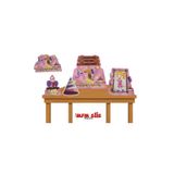 MFM 1 Yaş Pembe Kız Çocuk Temalı Masa Üstü Çerçeve Pano Süsleri 5 Parça