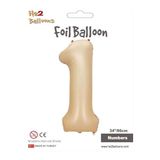 MFM 1 Yaş Rakam Karamel Folyo Balon 86 Cm
