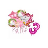 MFM 3 Yaş Unicorn Temalı Folyo Balon Seti 100 Cm
