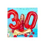 MFM 30 Yaş Kırmızı Folyo Balon 100 Cm