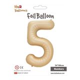 MFM 5 Yaş Rakam Karamel Folyo Balon 86 Cm