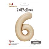 MFM 6 Yaş Rakam Karamel Folyo Balon 86 Cm