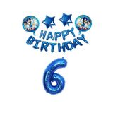MFM 6 Yaş Sonic Happy Birthday Lüx Folyo Balon Seti 100 Cm