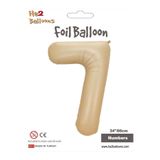 MFM 7 Yaş Rakam Karamel Folyo Balon 86 Cm
