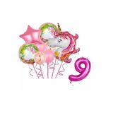 MFM 9 Yaş Unicorn Temalı Folyo Balon Seti 100 Cm