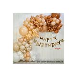 MFM Ayıcık Model Happy Birthday Eva Zincir Balon Seti