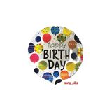 MFM Happy Birthday Beyaz Yuvarlak Folyo Balon