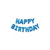 MFM Happy Birthday Koyu Mavi Folyo Balon Seti