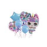 MFM Lol Bebek Folyo Balon Seti Mavi Konfeti Pullu