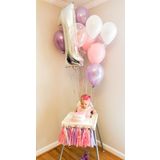 Mfm Parti 1 Yaş Gümüş Folyo Balon Seti