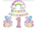 Mfm Parti 1 Yaş Rakam Rose Folyo Balon