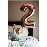 MFM Parti 2 Yaş Rakam Rose Folyo Balon