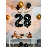 Mfm Parti 28 Yaş Siyah Folyo Balon Seti