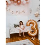Mfm Parti 3 Yaş Rakam Gold Folyo Balon Doğum Günü Seti