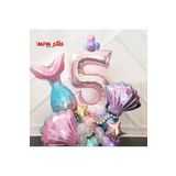 MFM Parti 5 Yaş Rose Rakam Deniz Yıldızı Folyo Balon Doğum Günü Seti