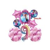 MFM Parti 9 Yaş Rakam Frozen Elsa Folyo Balon Doğum Günü Seti
