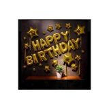 MFM Parti Happy Birthday Gold Folyo Balon Doğum Günü Süsü
