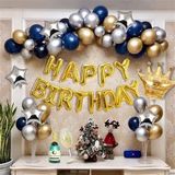 Mfm Parti Happy Birthday Gold Folyo Zincir Balon Seti