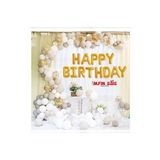 MFM Parti Happy Birthday Gold Zincir Balon Seti
