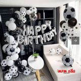 Mfm Parti Happy Birthday Gümüş Folyo Zincir Balon Doğum Günü Seti
