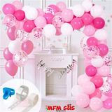 Mfm Parti Happy Birthday Gümüş Kaligrafi Bannner Yazı Zincir Balon Doğum Günü Seti