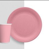 Mfm Parti Makaron Pembe Tabak Bardak 8 Adet