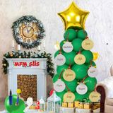 Mfm Parti Yılbaşı Balondan Aynalı Pleksi Dilek Çam Ağacı Süsü Seti
