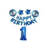 MFM Sonic 1 Yaş Happy Birthday Lüx Folyo Balon Seti 100 Cm