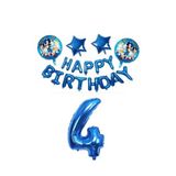 MFM Sonic 4 Yaş Happy Birthday Lüx Folyo Balon Seti 100 Cm