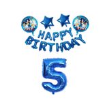 MFM Sonic 5 Yaş Happy Birthday Lüx Folyo Balon Seti 100 Cm