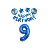 MFM Sonic 9 Yaş Happy Birthday Lüx Folyo Balon Seti 100 Cm