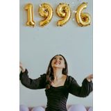 Mfm Süs Rakam Gold Folyo Balon Set