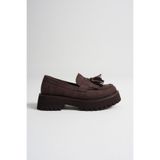 MFT AYAKKABI Kadın Loafer Makosen Casual Püsküllü Günlük Ayakkabı