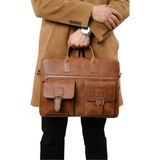 Mft Leather Hakiki Deri Laptop El Çantası | Loreen 2230 - Tiguan Taba - Tıguan Taba