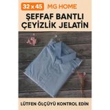 MG HOME 10 ADET 32X45 BANTLI ŞEFFAF KENDİNDEN YAPIŞKANLI ÇEYİZ POŞETİ OPP JELATİN POŞET ÇEYİZLİK
