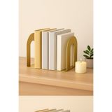 MG HOME 2 Adet MAT GOLD ÖZEL SERİ Metal Kitap Desteği Kitap Tutucu Ev Ve Ofis Dekoratif Aksesuar Kitap Ayraç