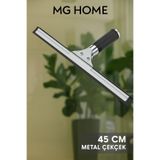 MG HOME 45 CM KALİTELİ UÇ Metal Cam Çekçek Camsil 45 Cm Cam Temizleme Metal Çekçek VİTRİN TEMİZLEME