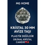 MG HOME 5 Adet Avize Taşı 30 Luk 30mm Kristal Avize Taşı Kristal Top Parlak Orjinal Kristal Cam HALKASIZ