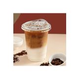 MG HOME 50 Adet 400 Cc Kapaklı Plastik Bardak Klipsli Limonata Soğuk Kahve Kapaklı Bardak Pet Milkshake