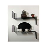 MG HOME TASARIM METAL DUVAR RAFI LEGOM Z RAF SİYAH METAL DÜZENLEYİCİ MUTFAK ( 1 ADET )