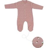 MG Mini Giyim Ayaklı Bebek Tulumu - Gül Kurusu - Pembe - 56 cm