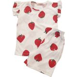 MG Mini Giyim Çocuk Pijama Takımı - Rahat ve Şık Uyku Saatleri Için! - Kırmızı Çilek - 2 Yaş
