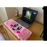 MG Perde Atölye Line Kirby Anime Temalı Özel Tufting Klavye & Mouse Pad Halısı El Yapımı - Pembe