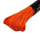 MG ROPES Bileklik ve Outdoor Paracord İp 4 mm 660lb (10 İplikli) 30 Metre Turuncu Siyah Desenli